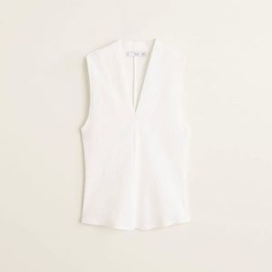 Textured knit top - Off white